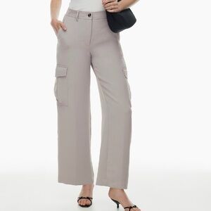 Aritzia Wide-Leg Cargo Pants in Light Taupe